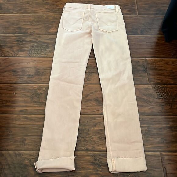 Hudson Tally Deep Cuff Crop Skinny Jeans Feminine Contemporary Casual Coastal - Picture 7 of 15